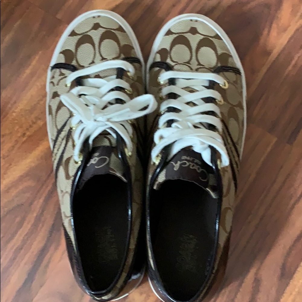 Brown coach sneakers